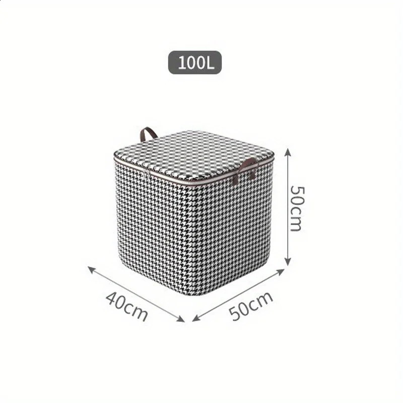 Ship from US 3Pack Clothing Storage Bag 100L Large Capacity Organizer with Reinforced Handle for Comfortable Bedding Blankets 250305FBB