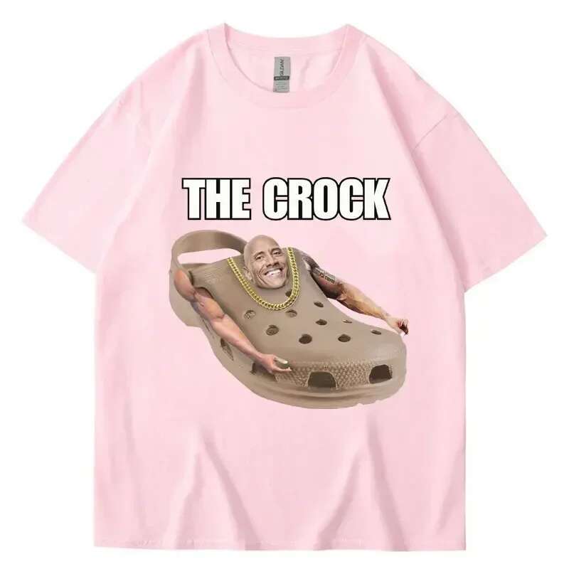 Crock Dwayne Johnson Funny Fans T-shirt Women's Joke Humorous Summer Pattern T-shirt Top Fashion Street Clothing Women's T-shirt