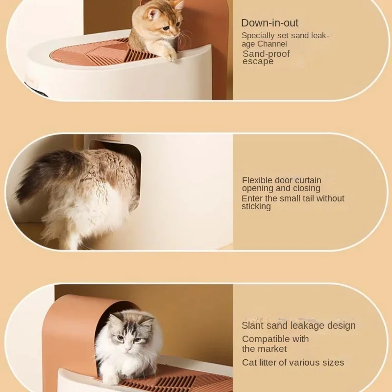 Litter Box Oversized Litter Basin Sub-Fully Semi-Enclosed Toilet Deodorant Cat Litter Box Young Cat Supplies