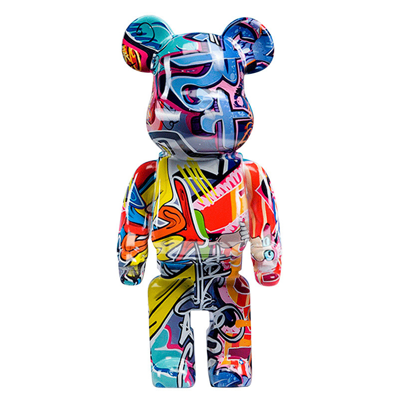 35cm Violent bear ornaments wine cabinet living room TV cabinet cartoon doll building block bear home children soft furnishing h