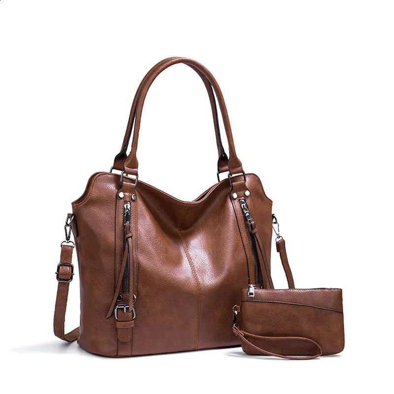 Trendy Soft Leather Tote Bags Solid Color Large Capacity Handheld Womens Handbags Casual Shoulder Crossbody Bags 250304 - view 3