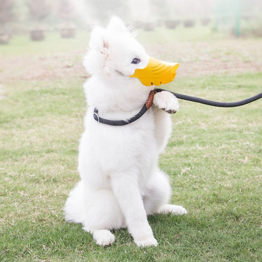 Cute Anti Bite Dogs Muzzles Adjustable Soft Dog Mouth Mask Breathable Silicone Dogs Mouth Cover Anti-Licking