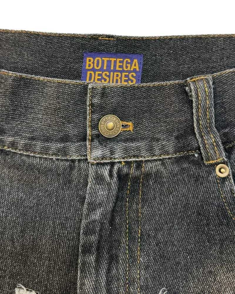 Y2K Fashion Letter Embroidery Loose Versatile Jeans Men American Street Hip-hop Retro Harajuku Casual Denim Shorts WomenT250305