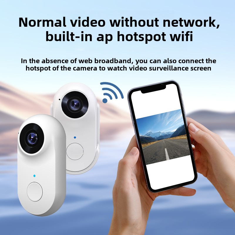 Pet Collar Camera HD 1080P WiFi Lightweight Thumb Action Cam Cats Dogs Mini Sports Video Recorder Motion Detection Night Vision