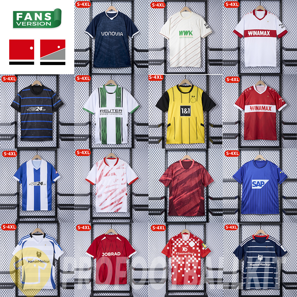 HOT SELL Stuttgart Hoffenheim Ballspiel-Verein RB Leipzig Hamburger Freiburg Mainz 24-25 Fans Version Men Customized Soccer Jerseys Hertha BSC NEW