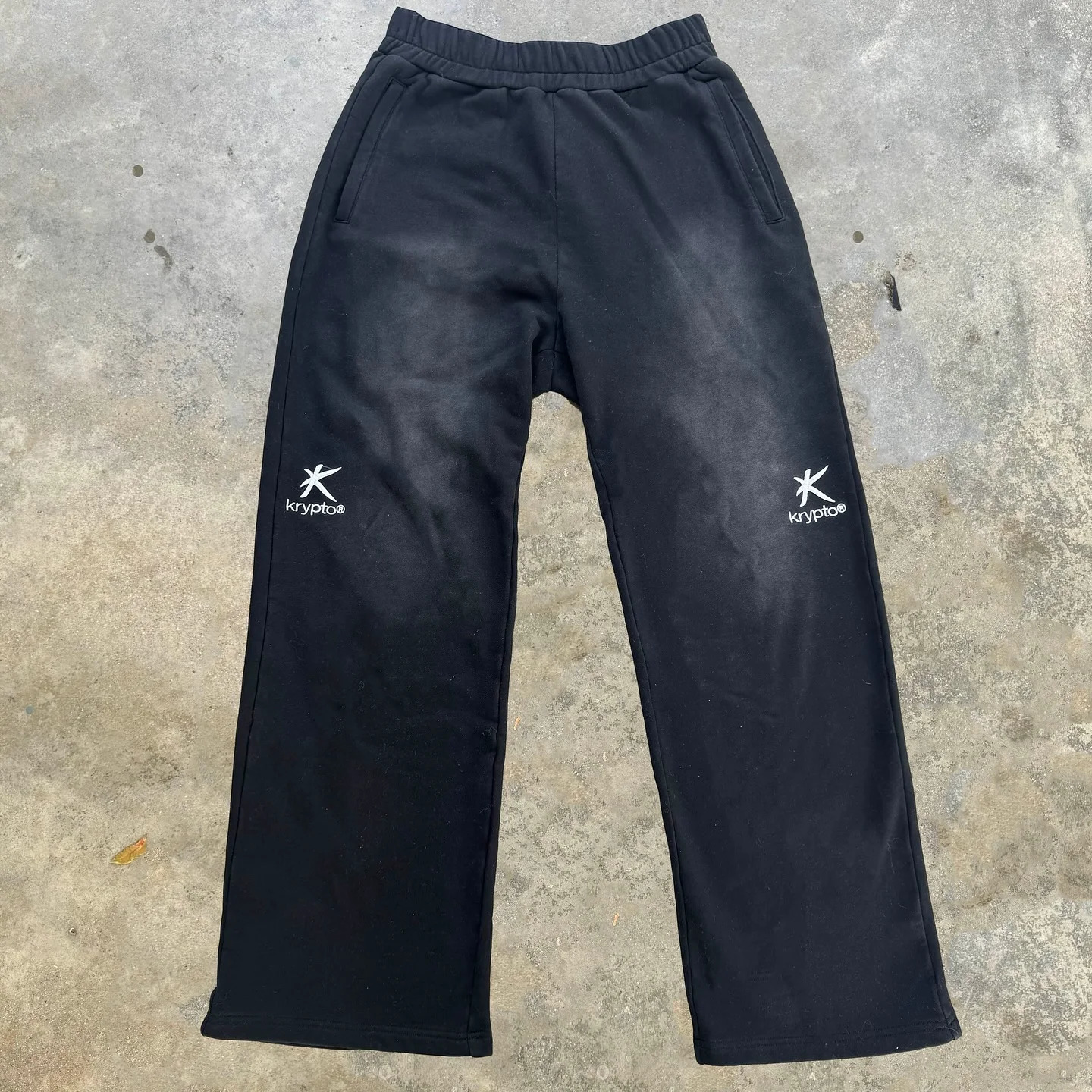 Y2k Goth Baggy Washed Sweats Hip Hop Embroidery Casual Pants Jogger Elastic Waist Terry Straight Pants Men Women Gym Sweatpants 250304