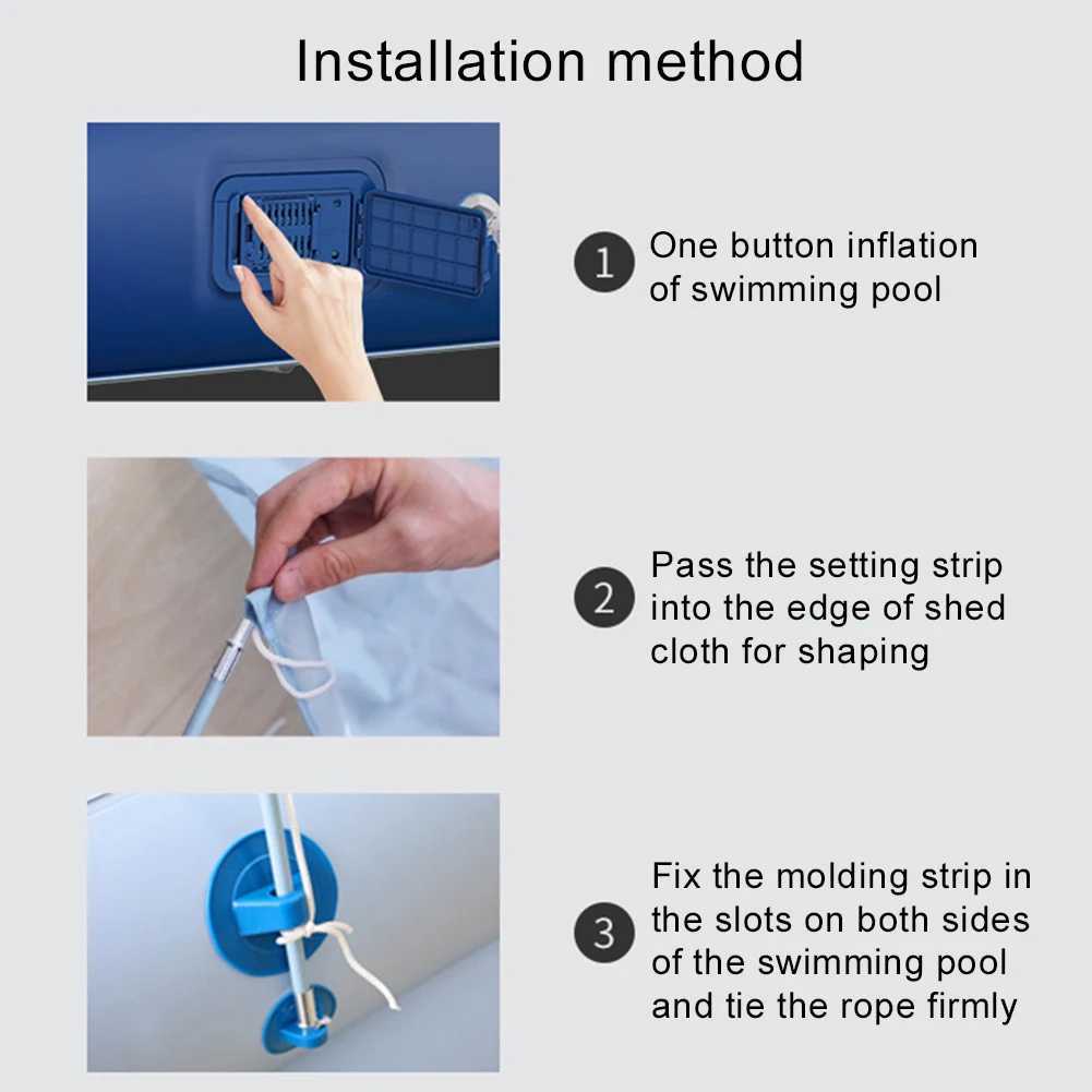 210CM /380CM Large Removable Pools 3 Layer Automatic Inflatable Swimming Pool for family Children Pool Ocean Ball PVC Thick BathXJ250305