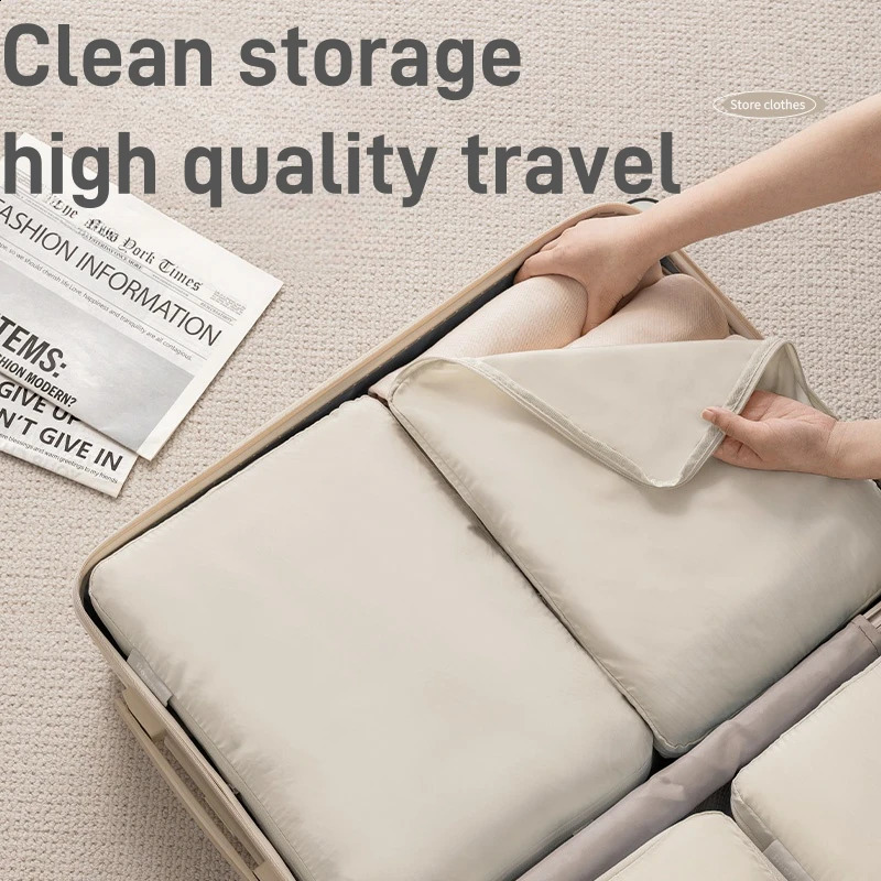 Ship from US Double layer compressed laundry bag travel luggage mobile packaging and organizing down jacket storage 250305FBB
