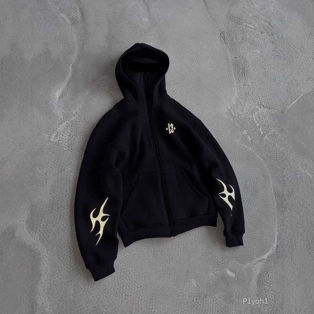 International Station American Street Ninja Masked Men's and Women's Black Style 3D Printed Hoodie