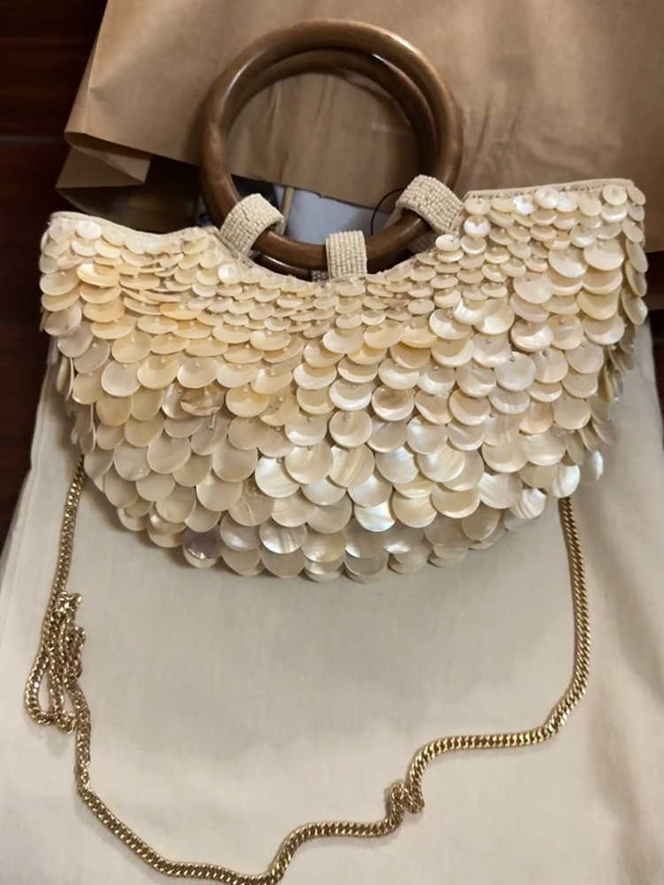 Instagram Popular High-end Fairy Mother of Handbag, Handmade Pearl Decoration Women's Bag Trend 250315