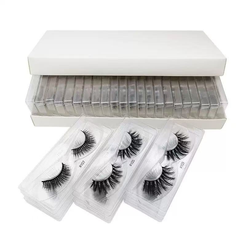 3D Mink Eyelashes Natural Long Lashes 20-30mm Wispy Lashes 3D Mink Lashes 100% Cruelty-free Real Mink Fur False Eyelashes Makeup Lashes