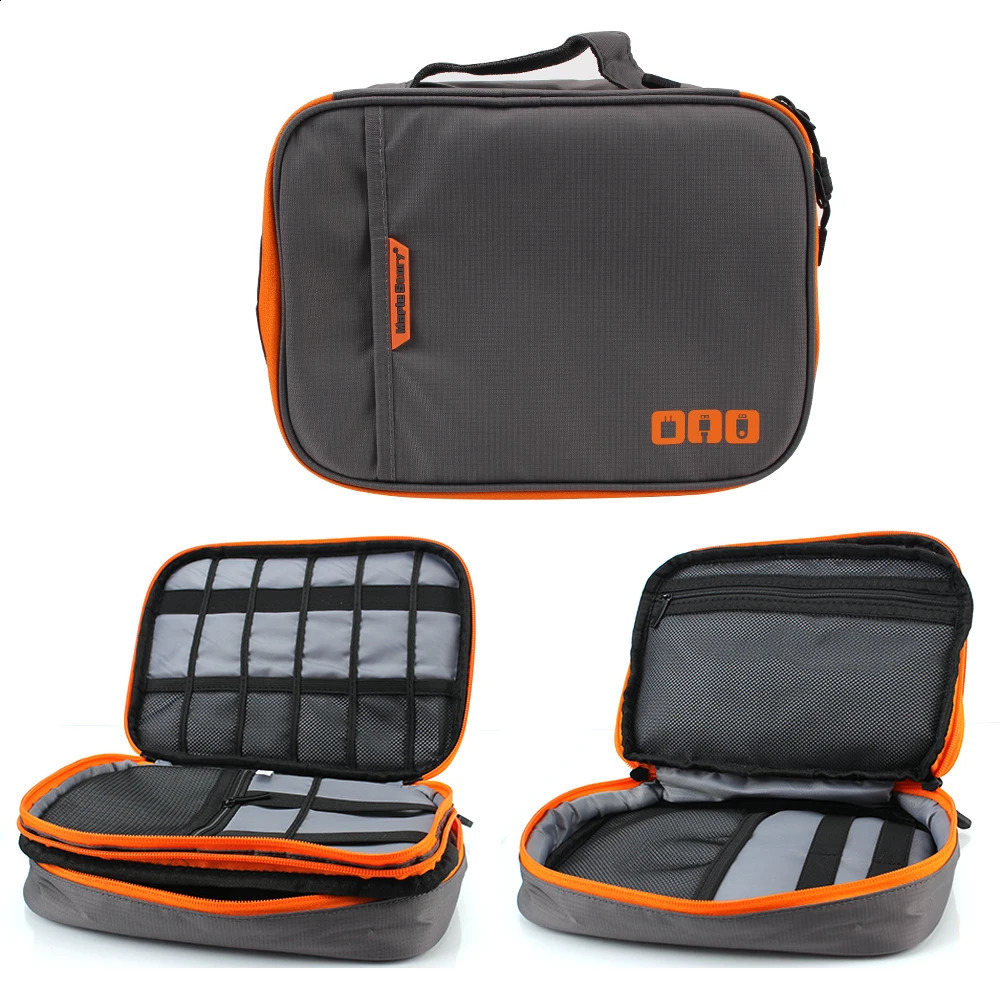 Ship from US Travel cable bag doublelayer digital charging storage 250305FBB