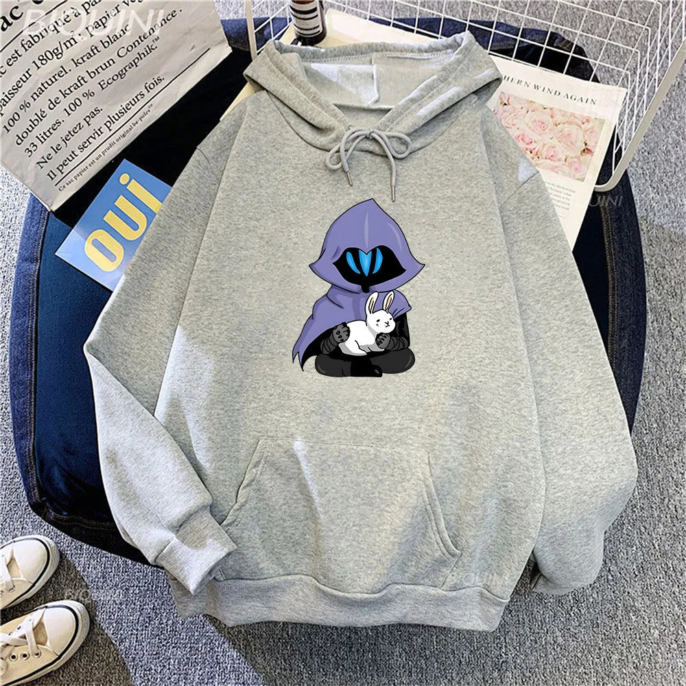 Omen VALORANT Hoodie Men Sweatshirt Vintage HIP HOP Clothes for Teens Students Harajuku Lounge Wear Cartoon Printed Velvet Anime 250304