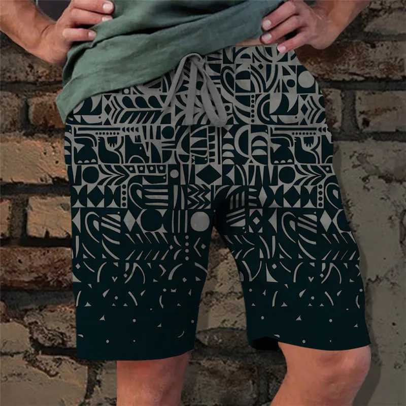 Summer Street Versatile Thin Beach Wear High end Fashion 3D Digital Printed Shorts Mens Large Handsome Loose ShortsXJ250304