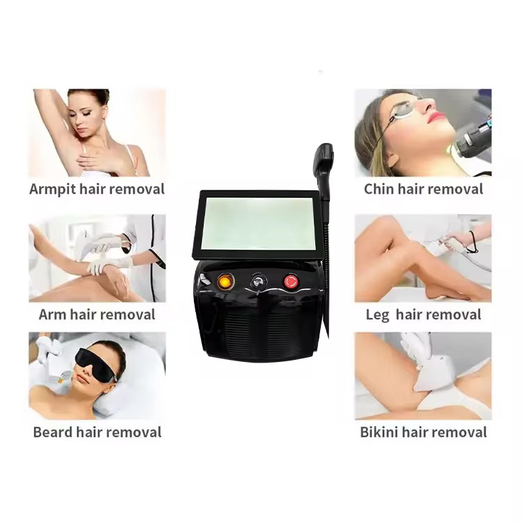 2025 Professional Ice Platinum Titanium 808nm Diode Laser Device 3 Wavelength 755 808 1064 Diode Laser Hair Removal Machine
