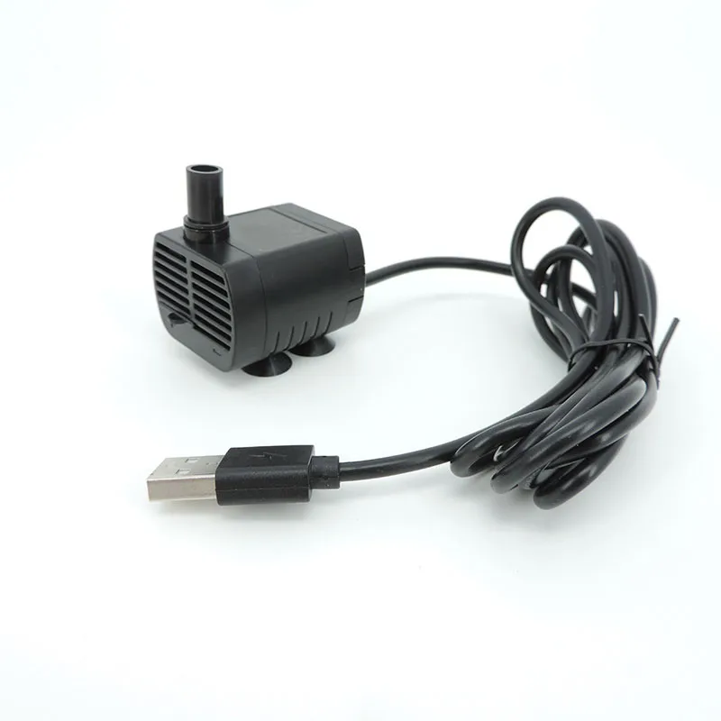 white black 5V USB Water Pump Ultra-quiet Brushless Submersible Fountain Aquarium tube hose Circulating for fish tank Pet tool