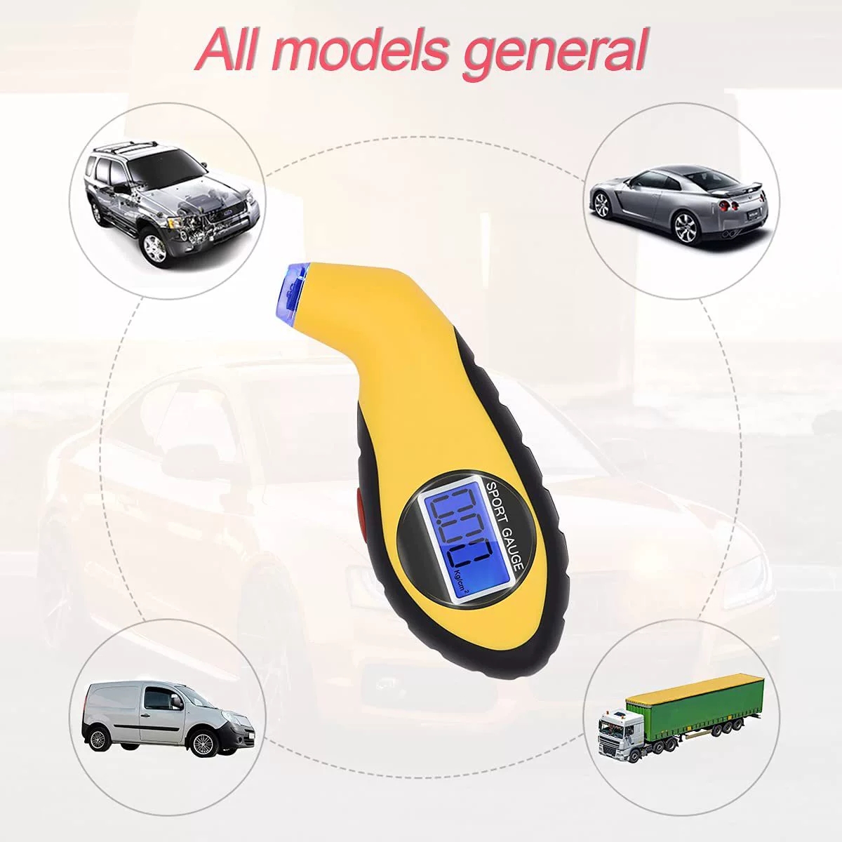 Auto Tester Digital LCD Tire Tyre Pressure Gauge Meter Manometer Barometers Diagnostic Tool for Car Motorcycle