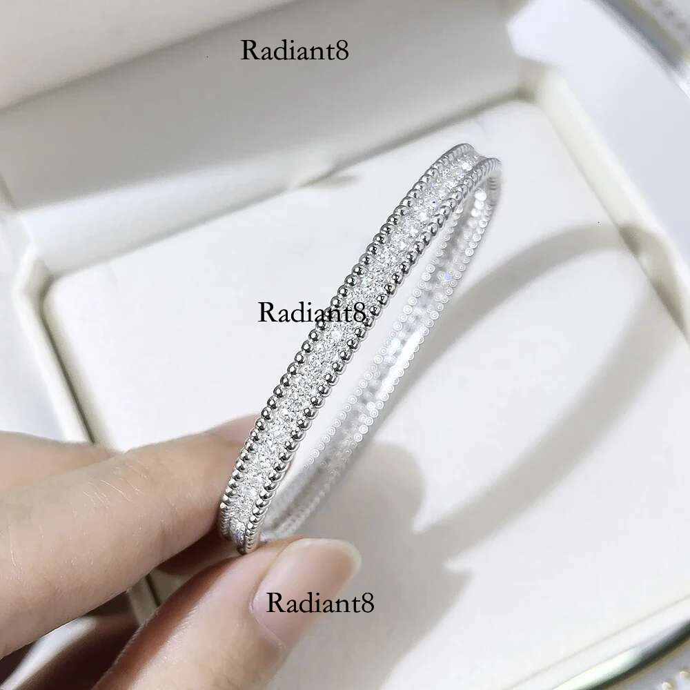 EWYA Real D Color Full 2mm Moissanite Tennis Bangle Bracelet For Women S Sier Plated Gold Dia Bracelets Gift