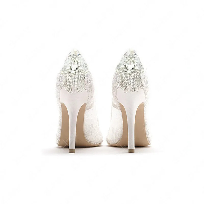 1pc Chain Bridal High Heels Shoes Flower Boots DIY Manual Rhinestone Sandals Decorations Wedding Party Shoes Accessories 250218