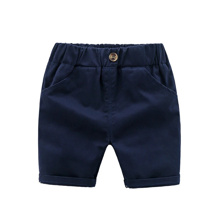 Little Boy Chic Shorts Casual Clothing 1-6Yrs Children Summer Elastic Waist Trousers Knee Length Pants Cool Kid Britches 250304