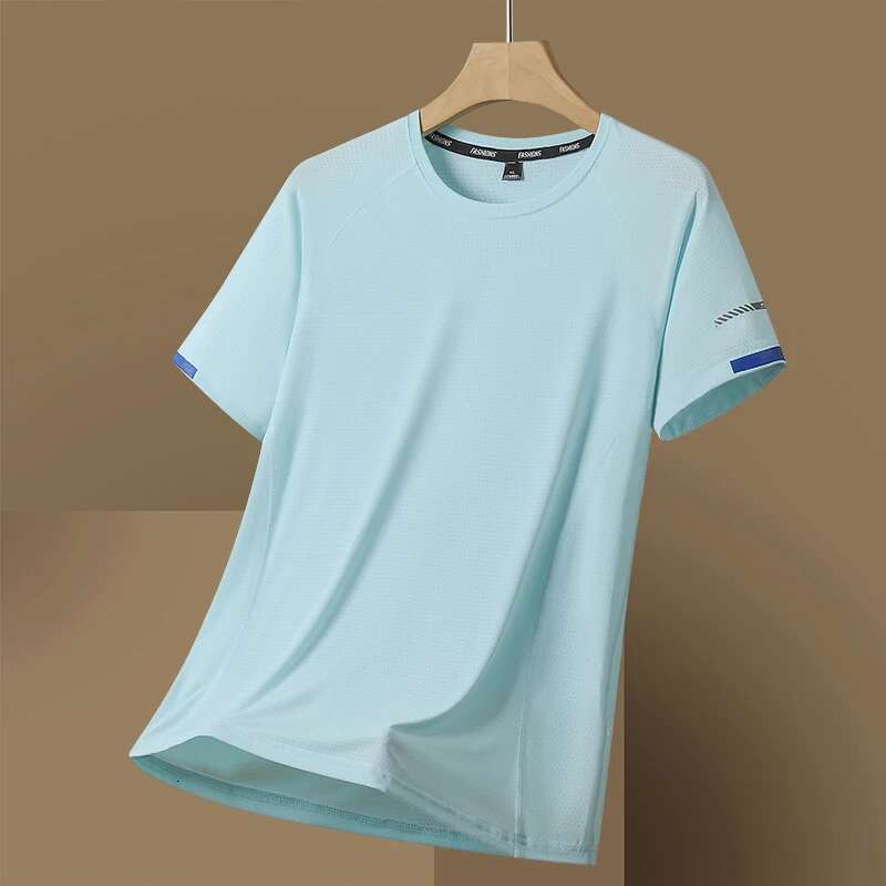 2024 Summer T-shirt Fashion Short sleeved Quick drying Casual Running Men's T-shirt Oversized 7XL 8XL Top T-shirt