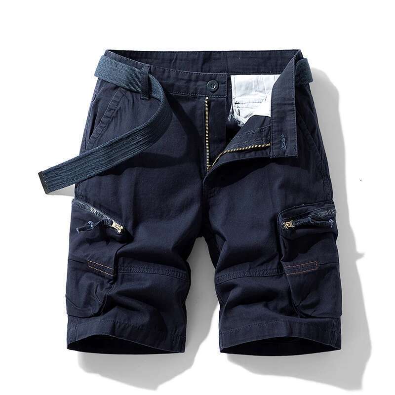 High-End Casual 2024 Summer Large Pocket Outdoor Work Clothes Men's Loose Straight Shorts