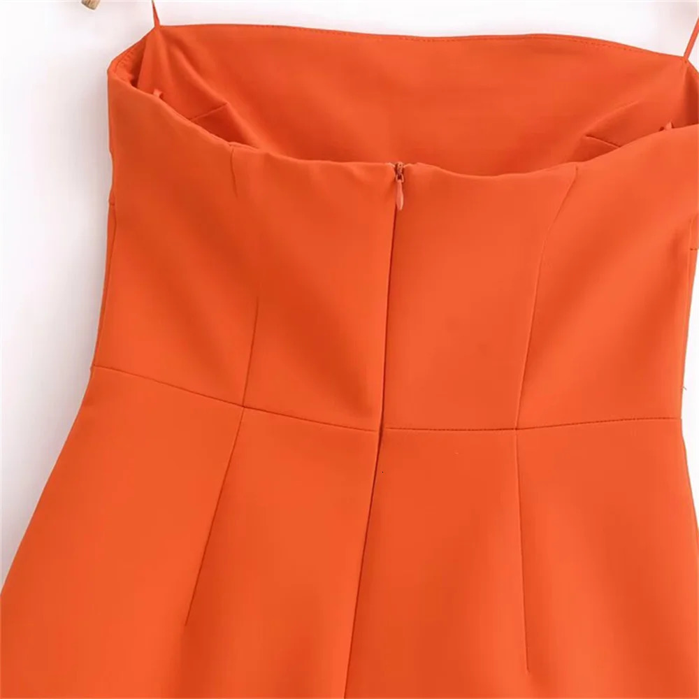 Traf Slimming Flap Decoration Shoulder Strapless Short Skirt Spring Womens Clothing 250304