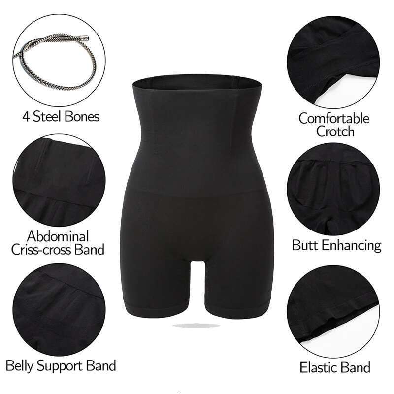 Shapewear Women High Shorts Tummy Slimming Body Shaper Waist Trainer Butt Lifter Seamless Flat Belly Panties Weight Loss KLMY