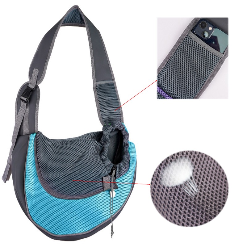 Pet Dog Carrier Bag Puppy Sling Bag Mesh Breathable Outdoor Backpack for Small Dogs Fashion Sport Adjustable Slings Handbag S/L