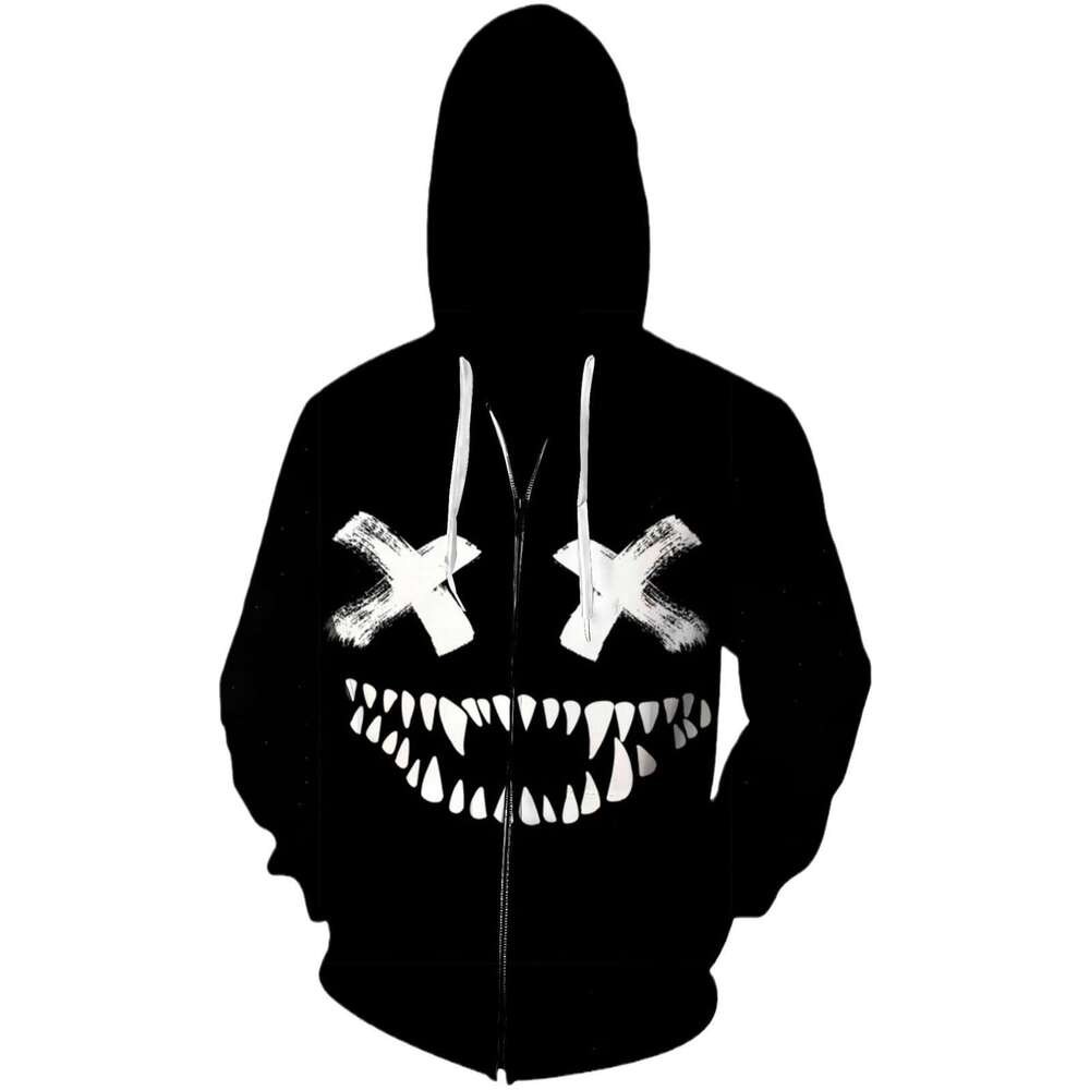 New 3D printed zipper outdoor activity casual trend men's bathroom gift for man