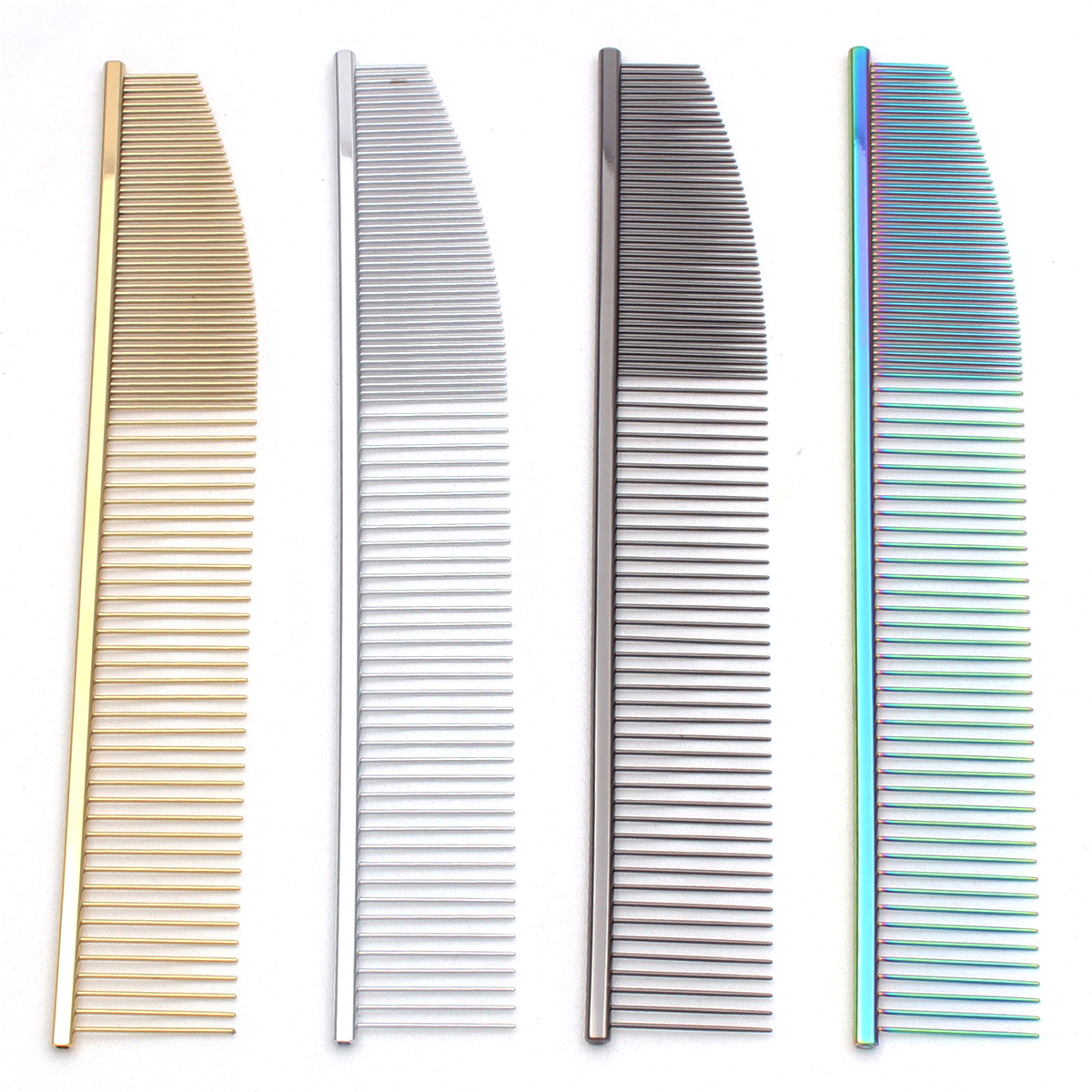 Pet Comb Light Weight Dog Grooming Comb Gold Pet Flur Comb Light Colorful Brush for Pet Special Style Dropshipping