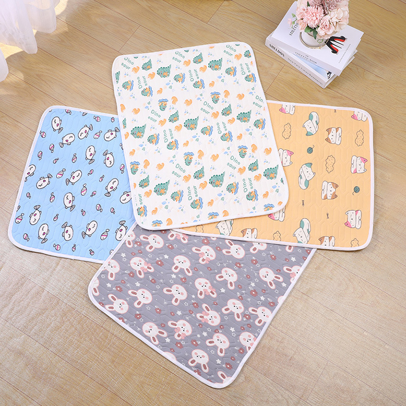 Cat Dog Sleeping Mat Pet Summer Cooling Latex Pad Cute Cartoon Pattern Kennel Ice Silk Cool Mats Floor Sofa Blanket Pet Supplie