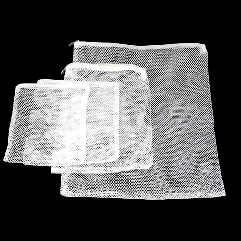 5Pcs Aquarium Filter Net Bags Reusable Fine Filter Media Bags With Zipper For Fresh Saltwater Tanks Aquarium Fish Tank Filter