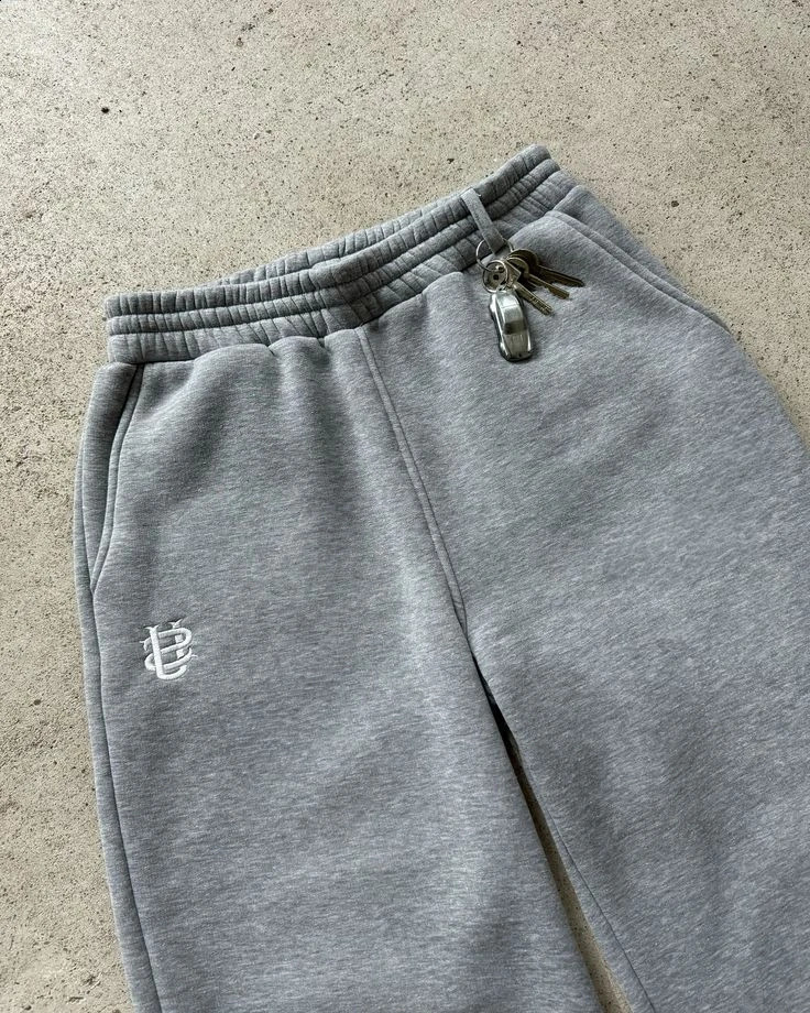 Vintage Basic Sweatpants Y2K Pants Men Women Harajuku Gothic Letter Embroidery Baggy Casual Wide Leg Trousers 250305w