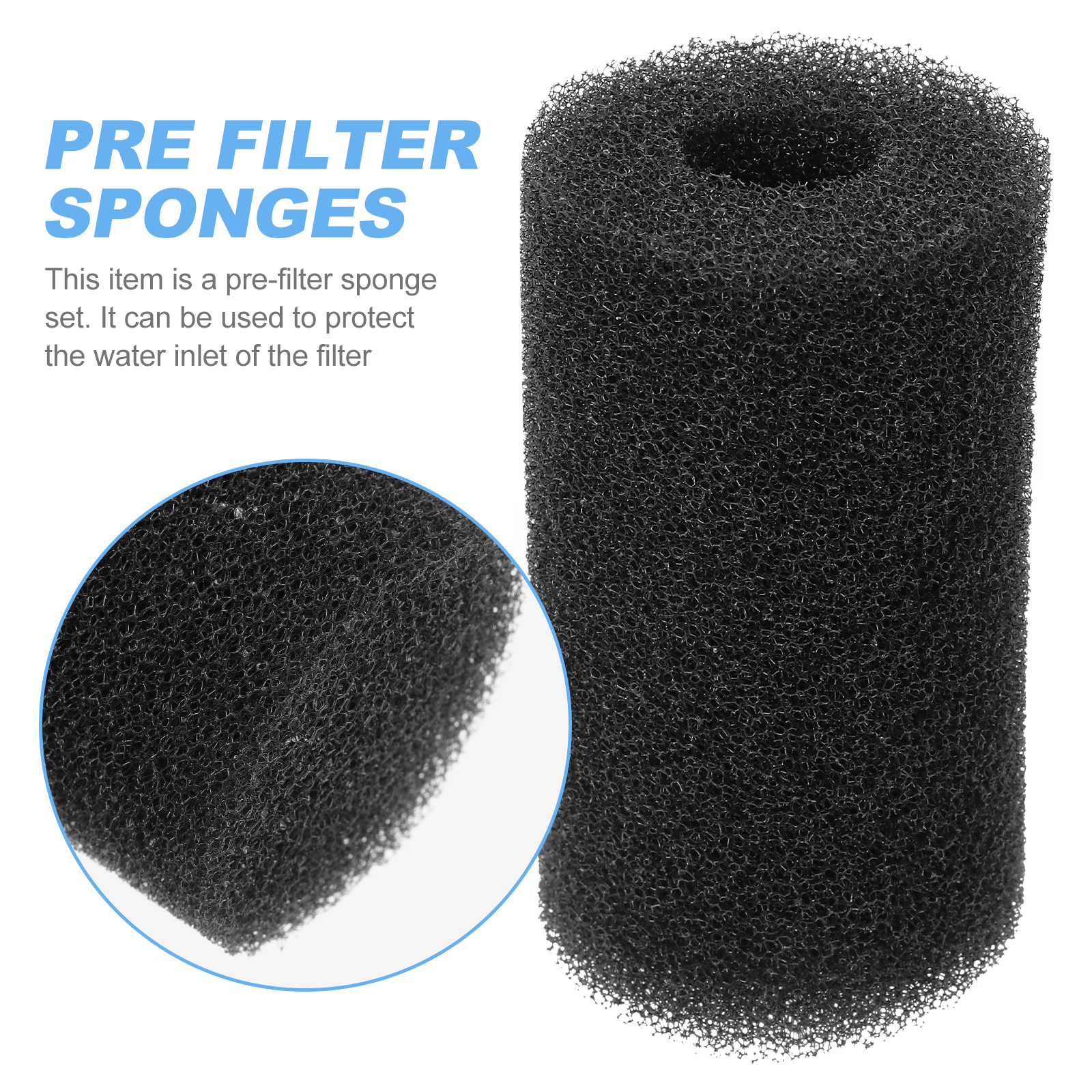 5 Pcs Filtration Water Inlet Protection Cover Spong Fish Tank Accessories Aquarium Black Sponge Bath Filter for Tub