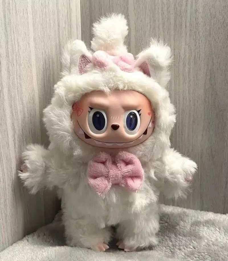 In Stock High Quality Labubu Skullpanda Mokoko Zimomo Halloween Labubu Keychain Doll Christmas Gift Keyring Kids Toys ReplicaT250305