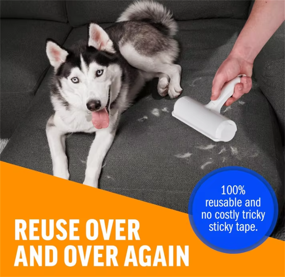 Pet Hair Remover and Reusable Lint Roller Cat and Dog Hair Remover for Furniture, Couch, Carpet, Clothing and Bedding - Portable, Multi-Surface Fur Re