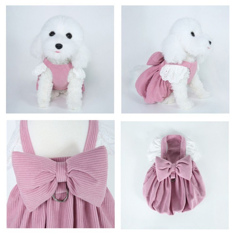 Practical Lovely Pet Clothing Lace Skirt Corduroy Dog Pumpkin Skirt Washable 4 Size Puppy Dresses Dress Up Accessories