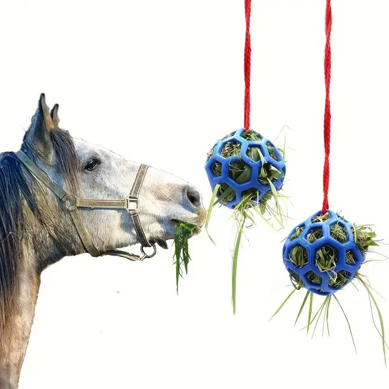 1PC Treat Ball Hay Feeder Ball Hanging Feeding for Horse Horse Goat Sheep Relieve Stress Horse Treat Ball
