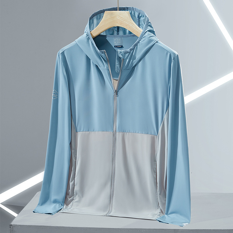 Ice silk women, UV resistant sun protection clothing for men, outdoor skin windbreaker upf50+can tracksuit