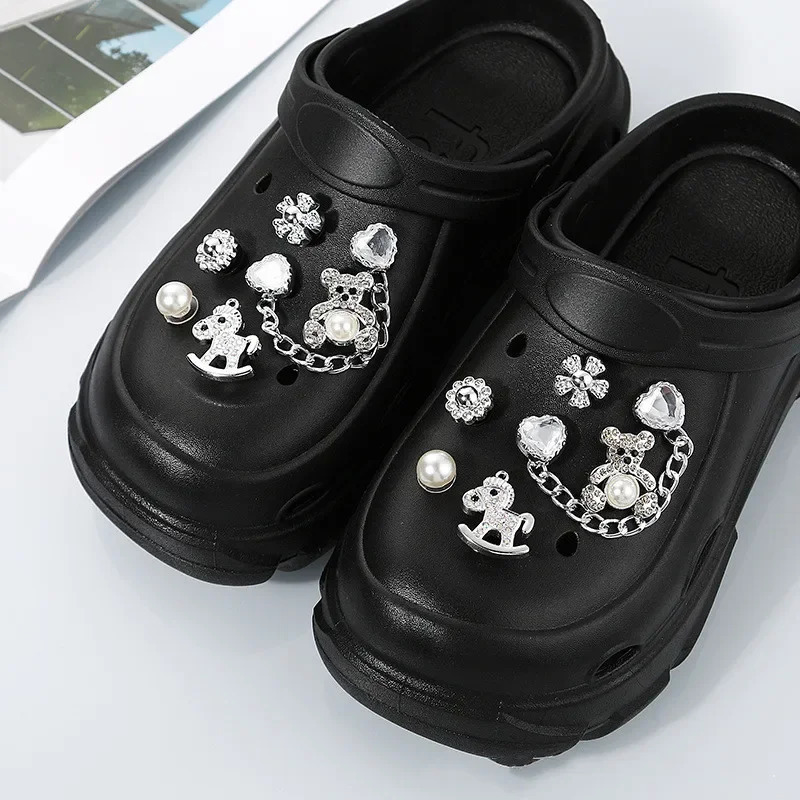 Shoe Charms for DIY Colored Diamond Crystal Shoe Buckle Decoration for Shoe Charm Accessories Kids Party Gift Shoes Decorations 250218