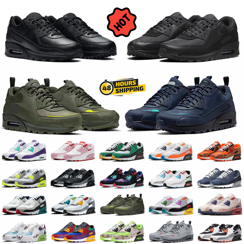 90s mens Running Shoes Triple Black White UNC Rose Pink Valentines day Lahar Escape Smoke Grey Pale Ivory Men Women Trainers Sports Sneakers 36-45