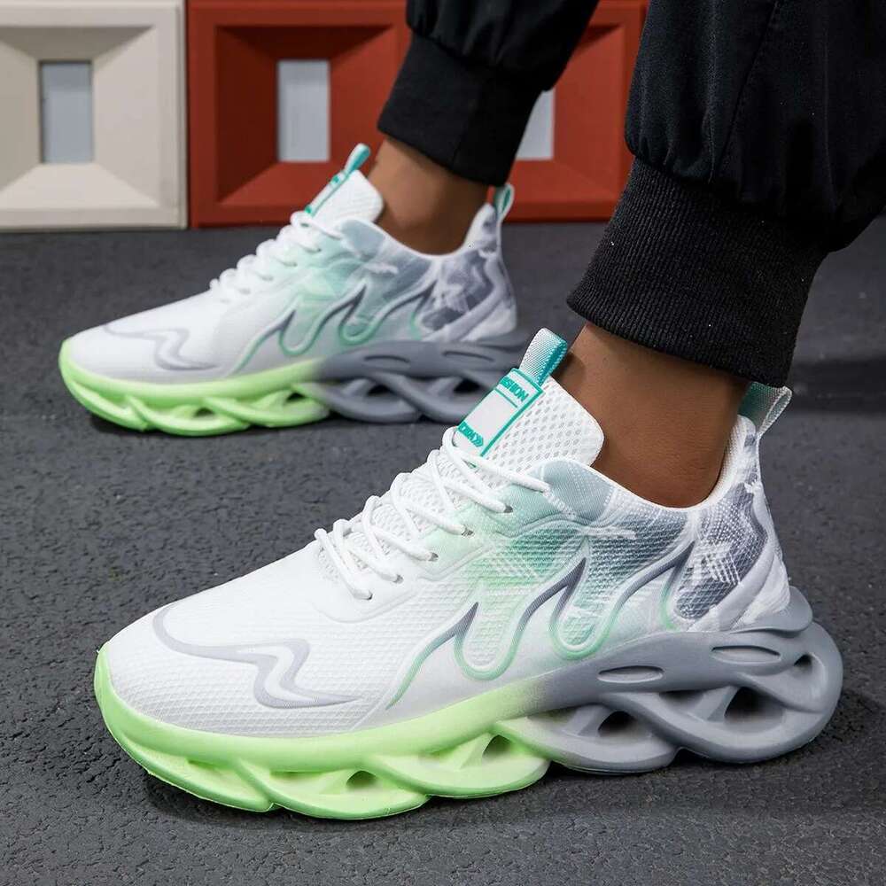 Unisex Running Men Women Lightweight Mesh Breathable Comfortable Flat Soft Tennis Shoes Summer Lace-up Sneakers Man