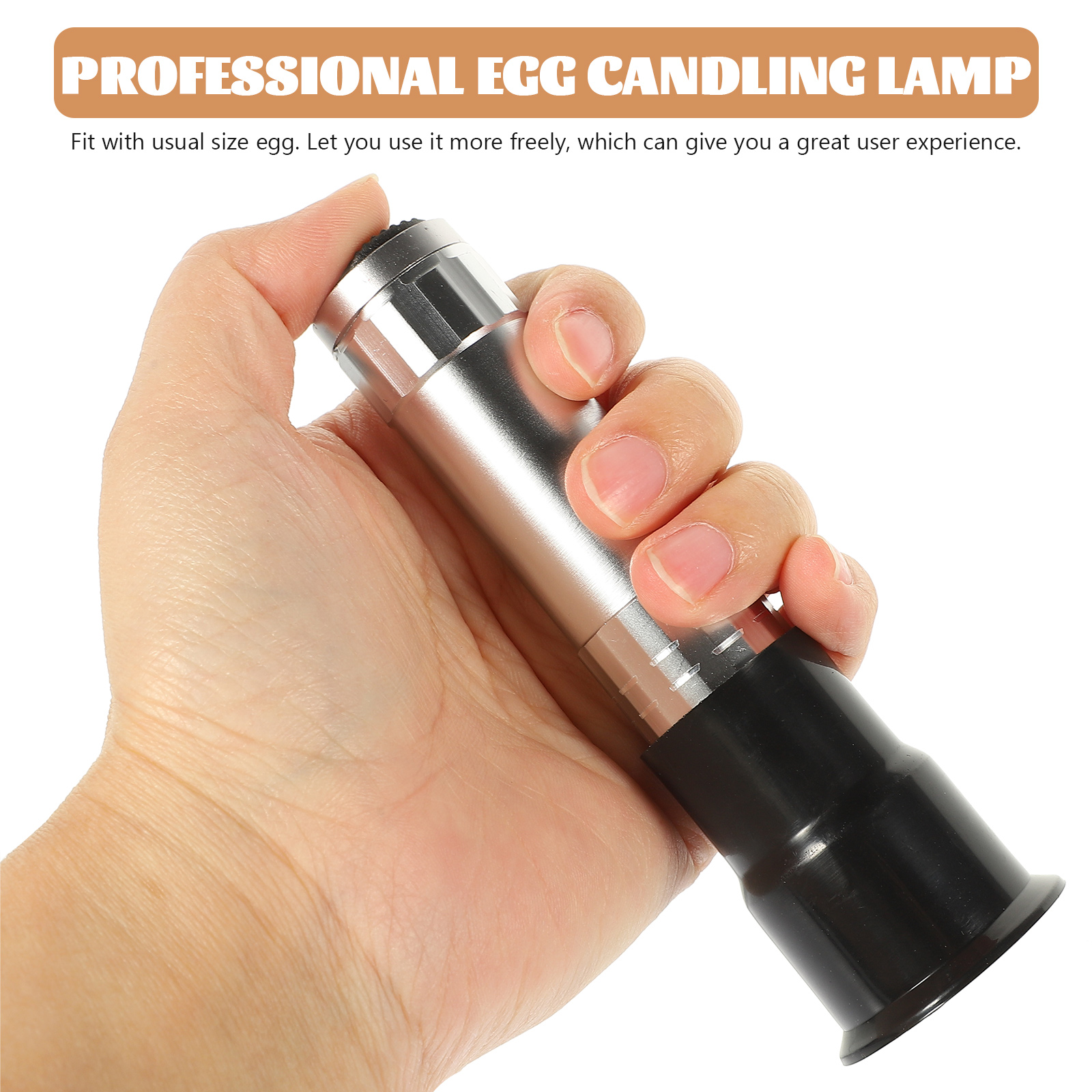 Hand Held Egg Lamp Light Candler for Quail Incubator Eggs Poultry Incubation Tool Aluminum Alloy Candling Equipment Tester
