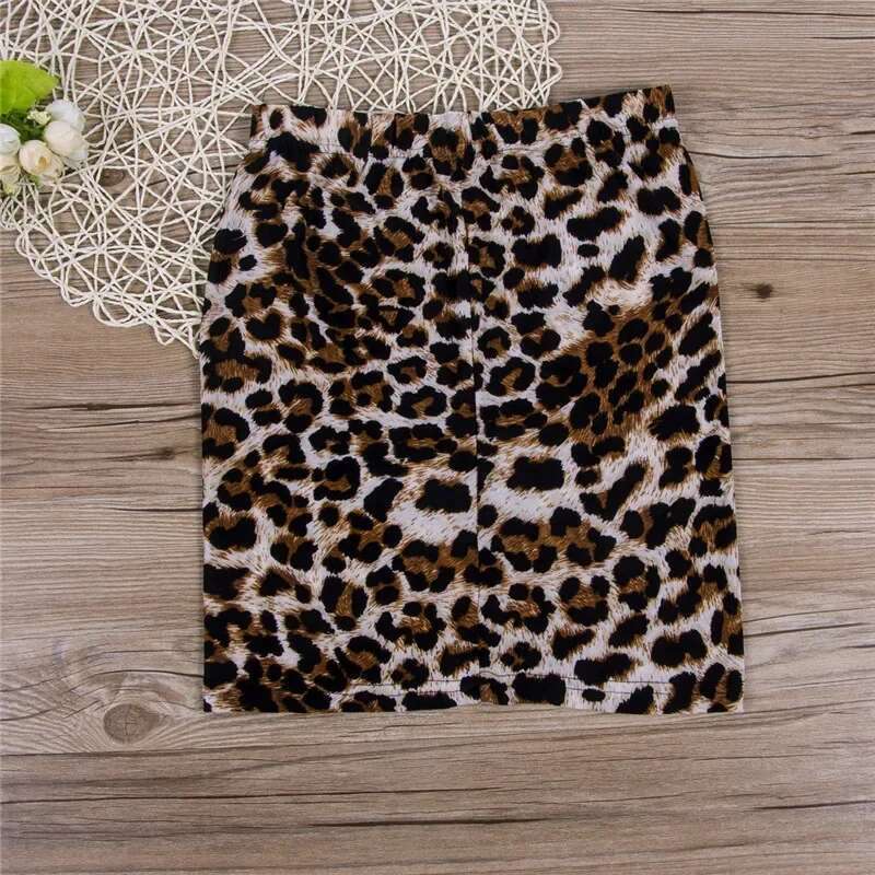 Leopard Printing High Waist Sexy Pencil Bodycon Pack Hip Mini 3 Skirt For Women
