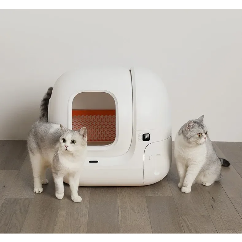 White Intelligent Automatic Cat Toilet Wifi Smart Pet Cat Toilet Automatic Cat Lit-ter Box