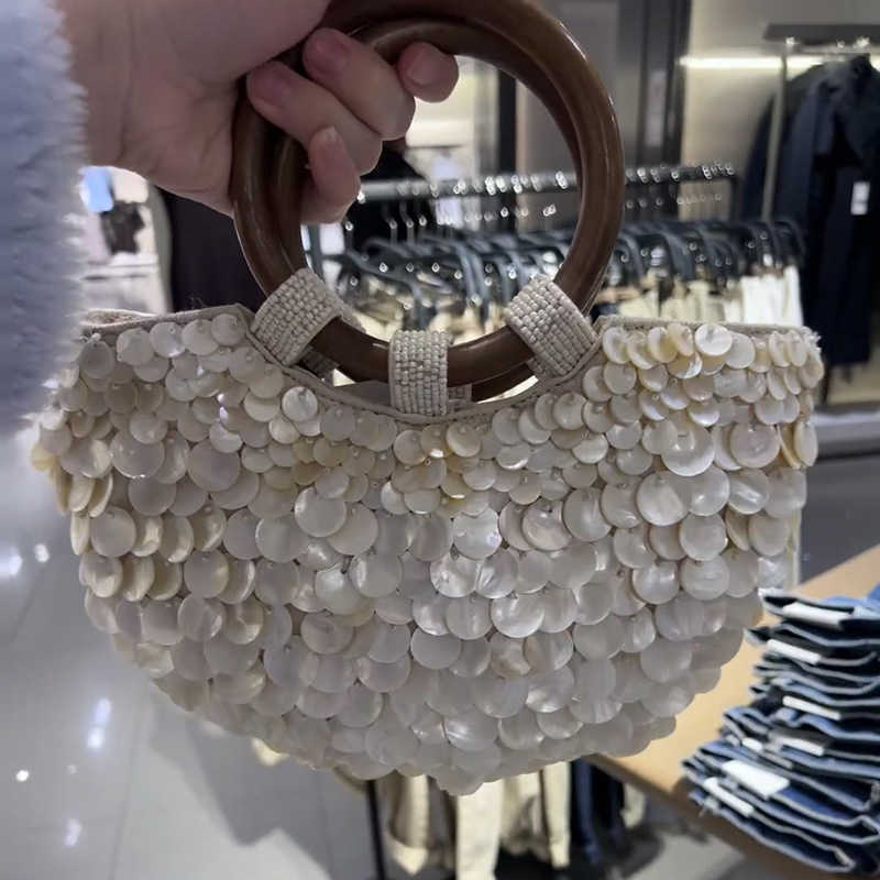 Instagram Popular High-end Fairy Mother of Handbag, Handmade Pearl Decoration Women's Bag Trend 250315