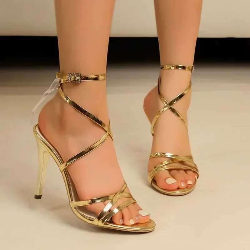 2024 Summer Fi Open Toe High Heels Womens Sandals High Heels Womens Lace Up Stiletto Heels Party Banquet Womens ShoesXJ2500305