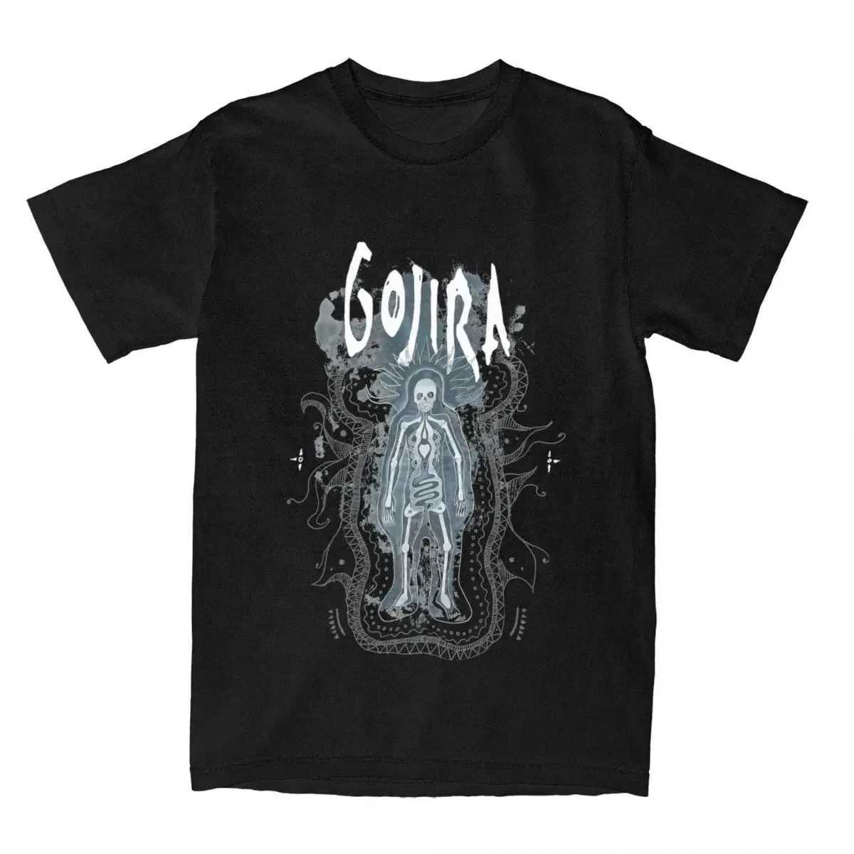 2024 Mens Gojiras Rock Metal Band Printed T-shirt Loose Comfortable Clothing Vintage Short Sleeve Crew Neck Mens T-shirtT250305