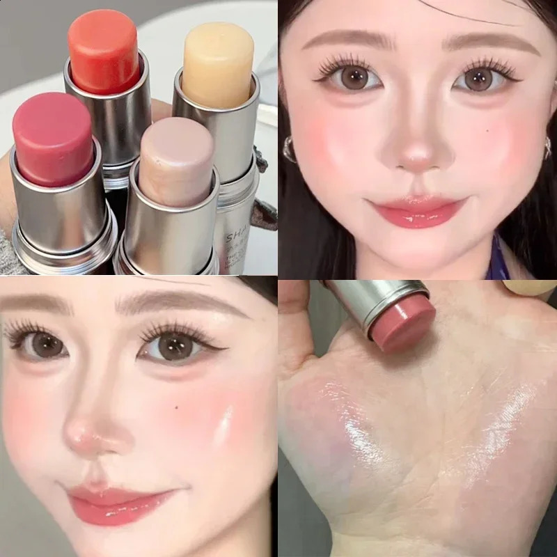 Water Light Highlight Blush Stick Shimmer Waterproof Face Contour Lasting Moisturizer Brighten Contouring Cosmetics 250219
